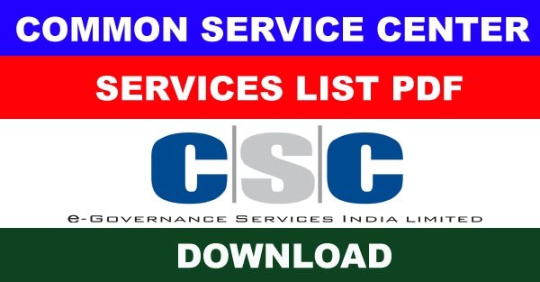 CSC Services List PDF